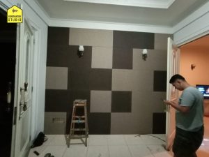 Instalasi Panel Akustik Dinding