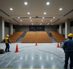 Jasa akustik treatment dan peredaman ruang balairung kampus ke JakSel