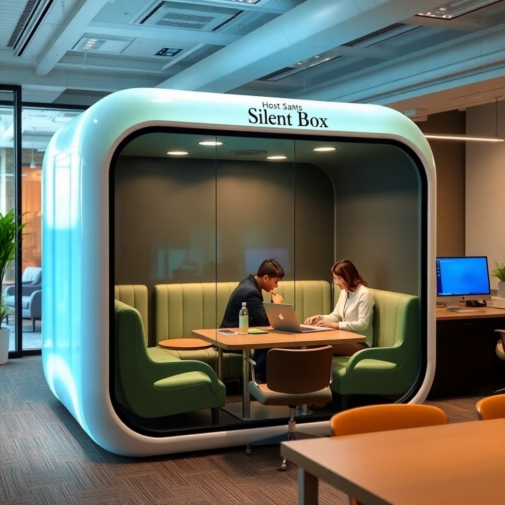 Meeting Booth Pods - Ruang Rapat Kedap Suara untuk 4-6 Orang dengan Material Akustik Premium