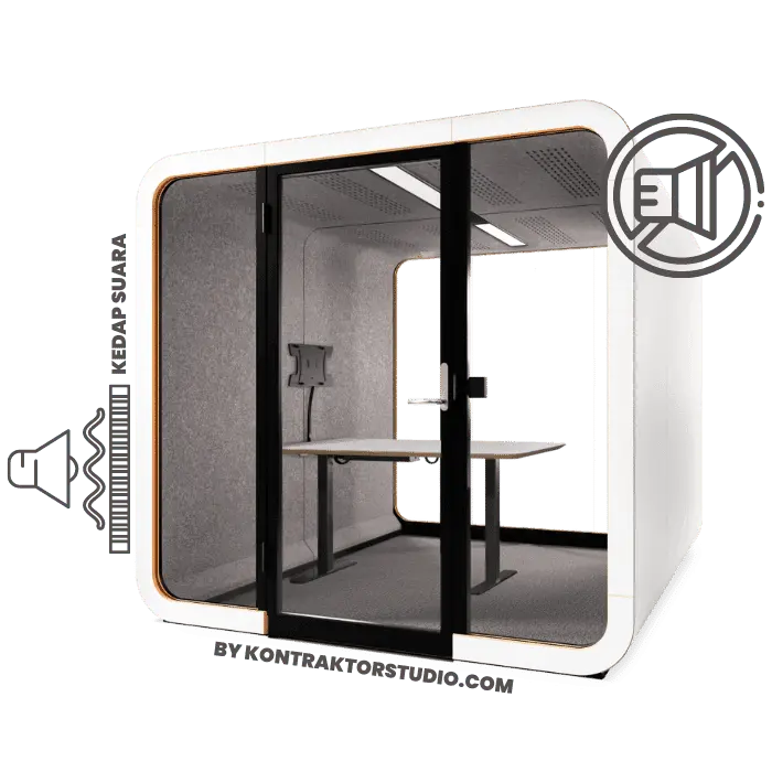 Portable Office Pod Jakarta Booth Kedap Suara Modular untuk Podcast dan Rekaman Profesional