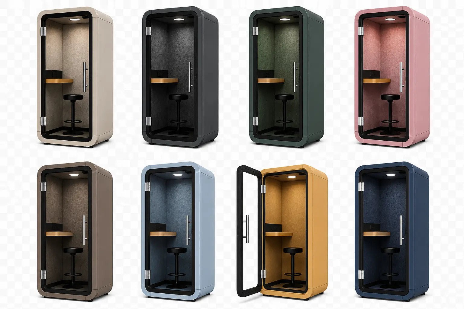 Soundproof Office Booth - Konstruksi Kedap Suara Premium